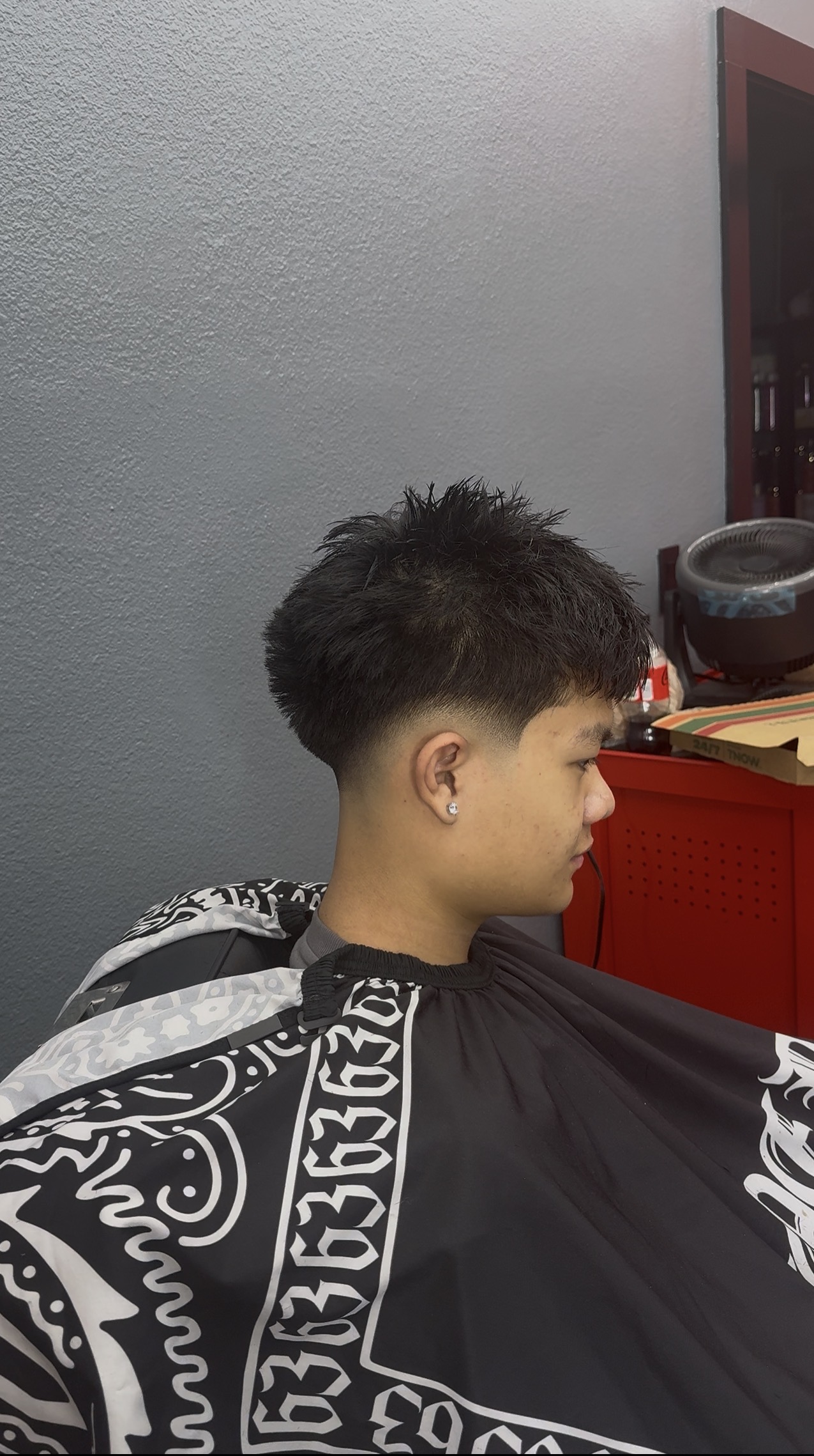 Drop fade with textured top